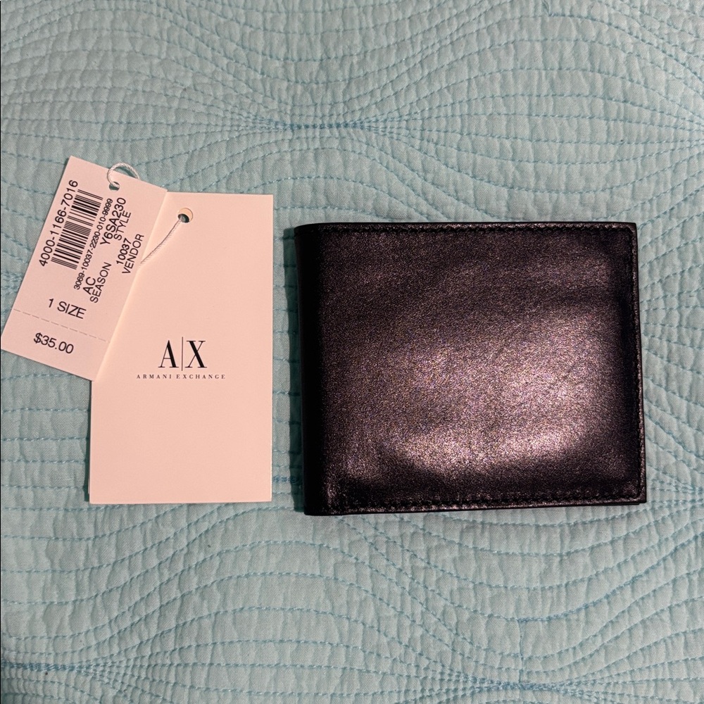Armani Exchange Black Leather Wallet